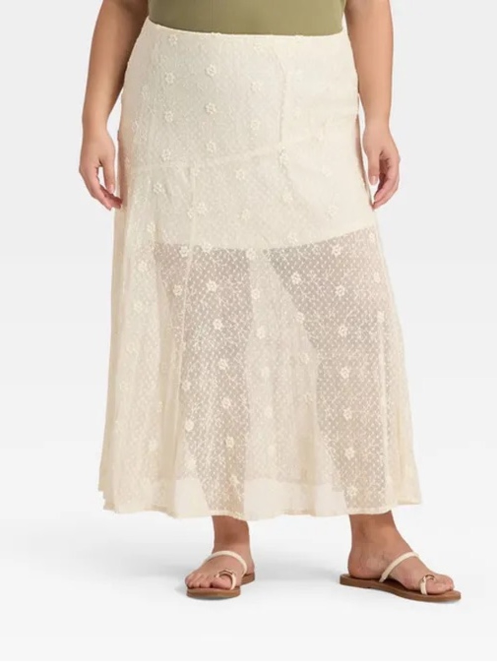 Universal Thread Women's Lace Maxi A-Line Skirt XXL
